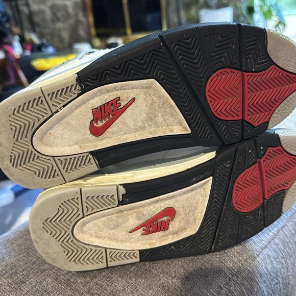 Jordan Kids Sneakers in White, Gray, and Red - Picture 9 of 10